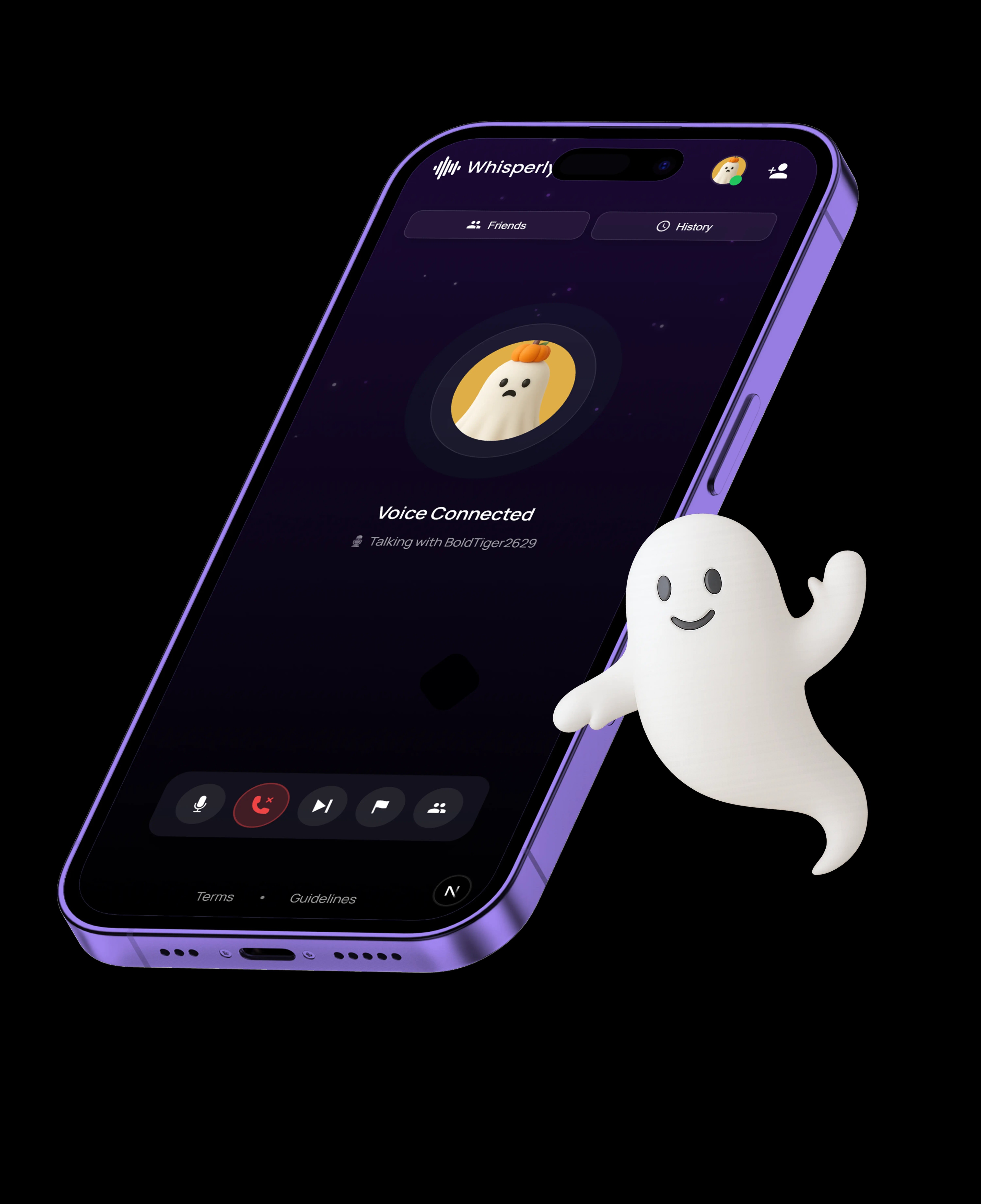 Whisperly App Mockup